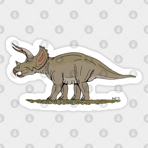 Triceratops Sticker by AzureLionProductions